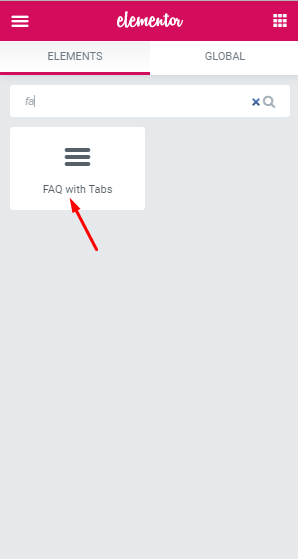 Elementor page builder - FAQ with Tabs Widget